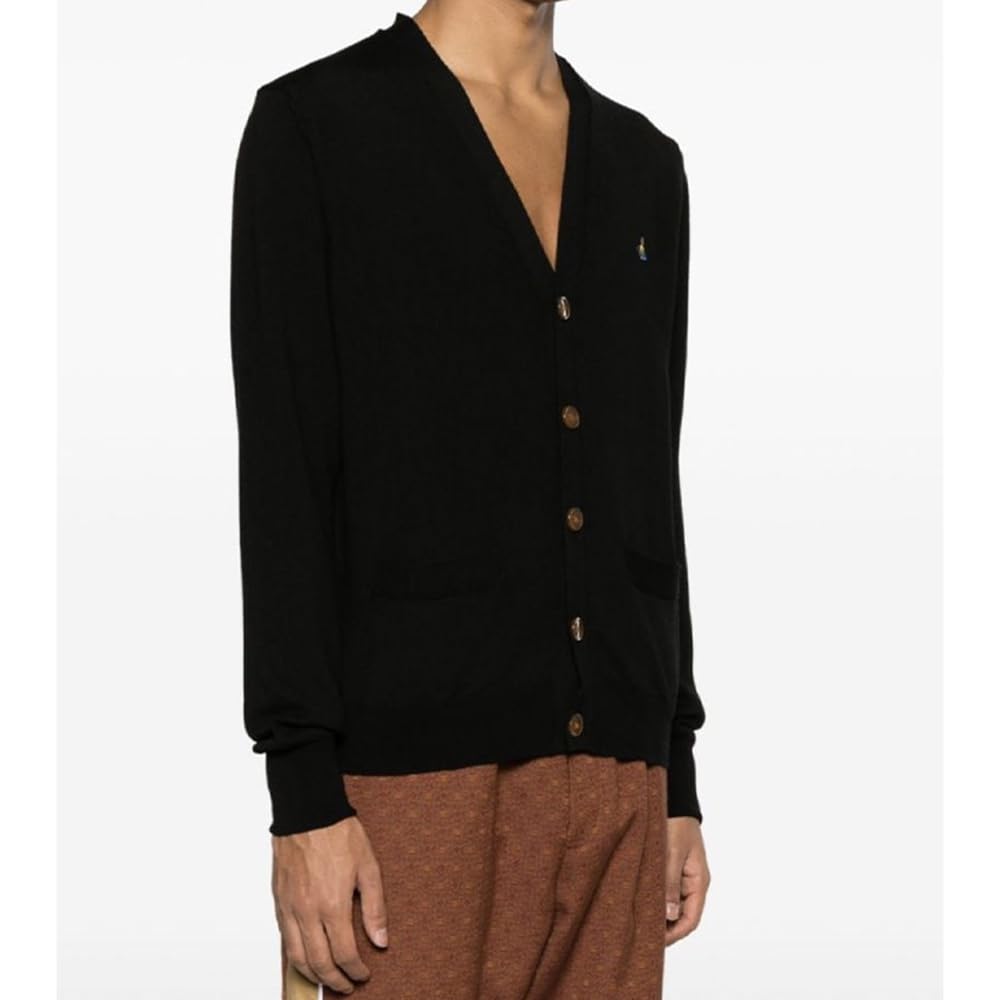 ヴィヴィアンウエストウッド黒 Vネックカーディガン サイズ44